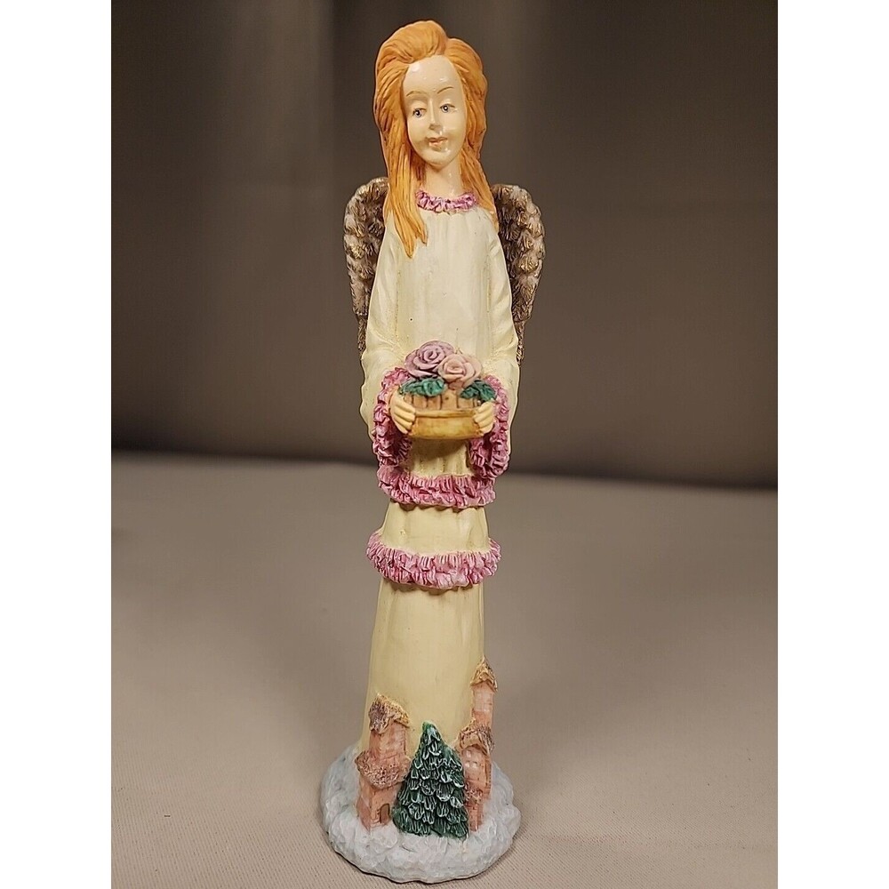 Vintage Beautiful Angel Statue Figurine Resin 9 1/2” Ang08